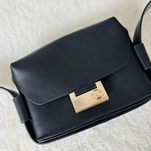All Saints Frankie 3-in-1 Leather Black Crossbody Bag